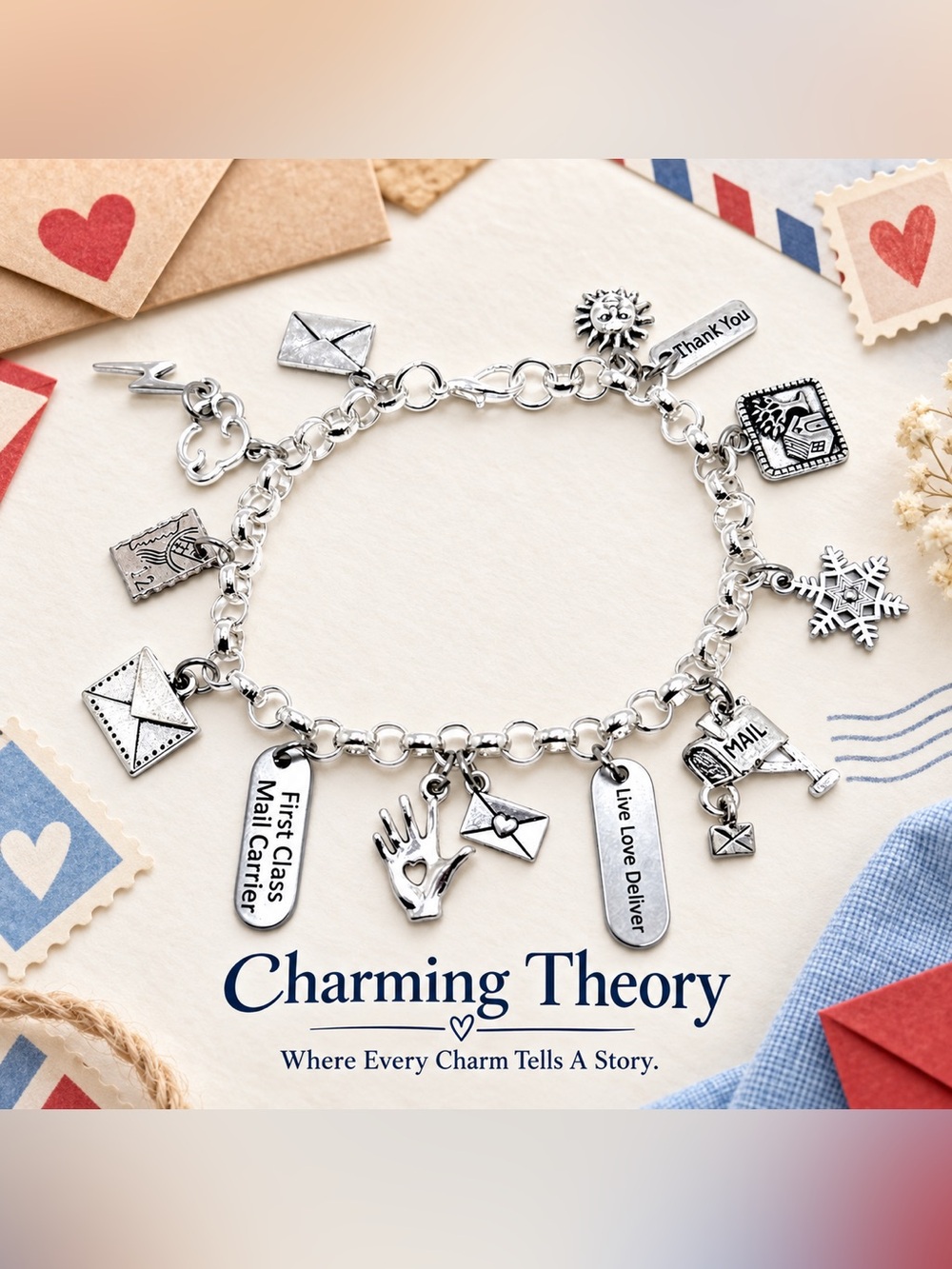Mail Carrier Charm Bracelet – Postal Worker Gift